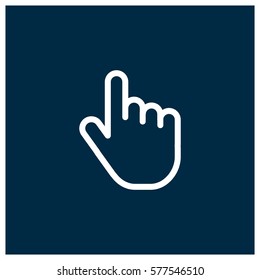 Hand click vector icon, push symbol. Modern, simple flat vector illustration for web site or mobile app