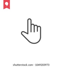 Hand click vector icon, select symbol