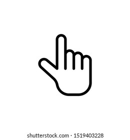 Hand click vector icon, touch vector icon isolated