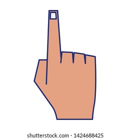 Hand clicking choice giving indication isolated vector illustration graphic design