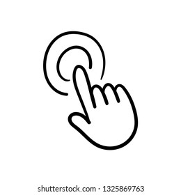 Hand Clicking Doodle Vector Icon Stock Vector (Royalty Free) 1325869763 ...