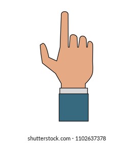 Hand clicking with finger