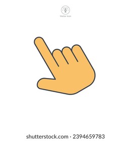Hand clicking. Finger cursor Icon symbol vector illustration isolated on white background