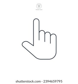 Hand clicking. Finger cursor Icon symbol vector illustration isolated on white background