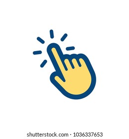 Hand clicking icon
