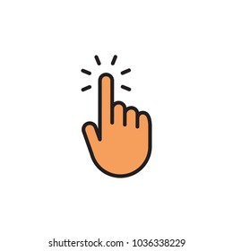 Hand clicking icon