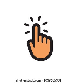 Hand clicking icon