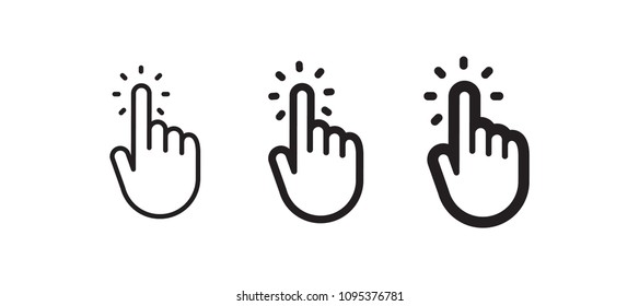 Hand clicking icon