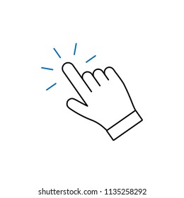 Hand clicking icon