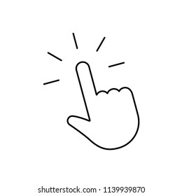 Hand clicking icon
