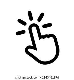 Hand clicking icon