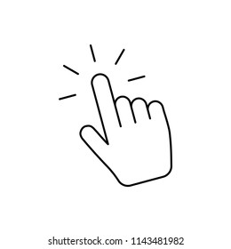 Hand clicking icon