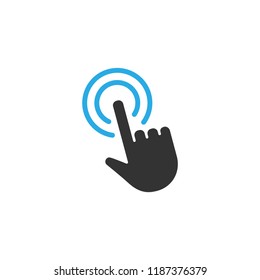 Hand Clicking Icon Stock Vector (Royalty Free) 1187376379 | Shutterstock