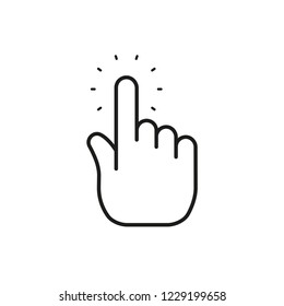 Hand clicking icon
