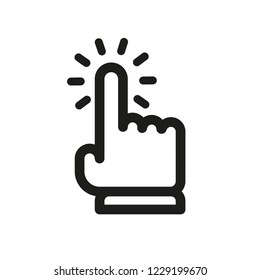Hand clicking icon