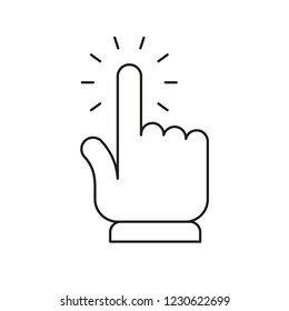Hand clicking icon