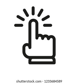 Hand clicking icon