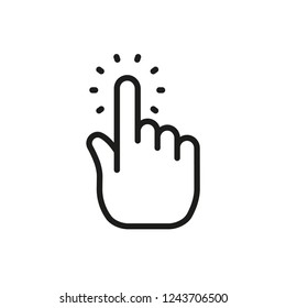 Hand clicking icon