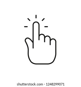 Hand clicking icon