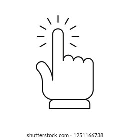 Hand clicking icon