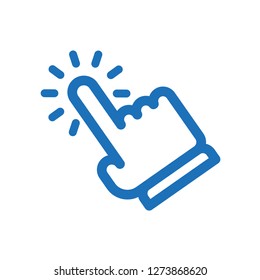 Hand clicking icon