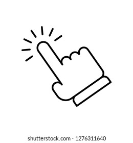 Hand clicking icon