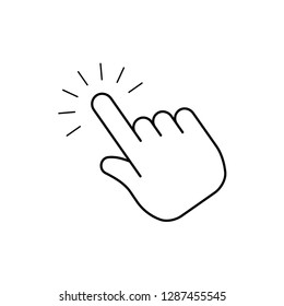 Hand clicking icon