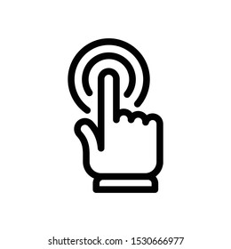Hand clicking icon. Click cursor button.