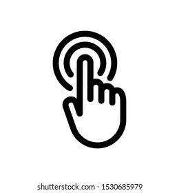 Hand clicking icon. Click cursor button.