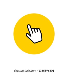 Hand clicking icon. Click finger pointer.