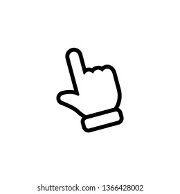 Hand clicking icon. Click finger pointer.