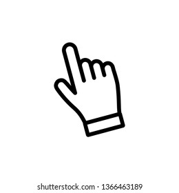 Hand clicking icon. Click finger pointer.