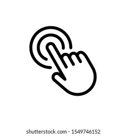 Hand clicking icon. Click pointer.