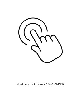 Hand clicking icon. Click pointer.