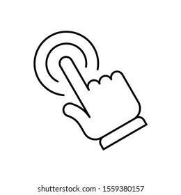 Hand clicking icon. Click pointer.