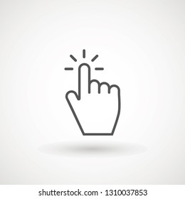 Hand Clicking Icon Click Stock Vector Stock Vector (Royalty Free ...