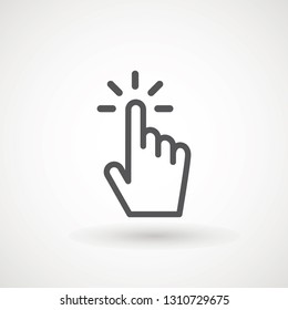 Hand Clicking Icon Click Stock Vector Stock Vector (royalty Free 