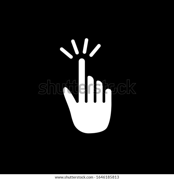 Hand Clicking Icon Design Template Vector Stock Vector (Royalty Free ...