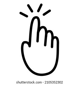 Hand clicking icon. Finger cursor vector.