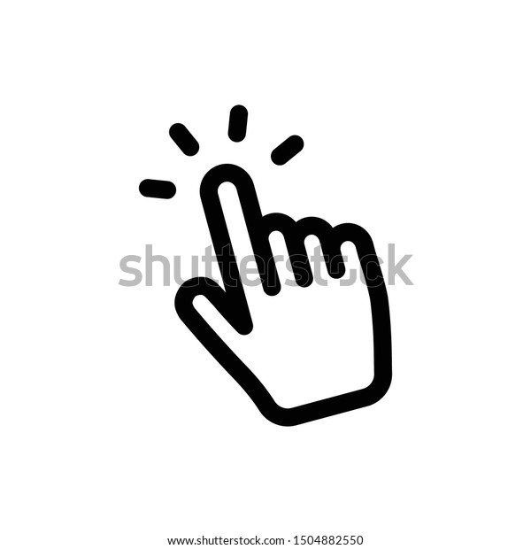 手でクリックするアイコン 指カーソルのベクター画像 のベクター画像素材 ロイヤリティフリー