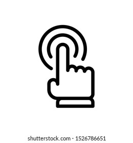 Hand clicking icon. Finger pointer vector. 