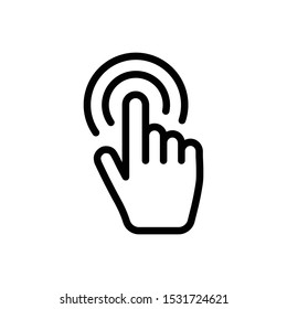 Hand clicking icon. Finger pointer vector. 