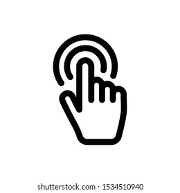 Hand clicking icon. Finger pointer vector. 