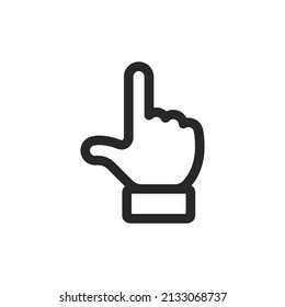 Hand clicking icon. Finger pointer pictogram. Click tap vector symbol.