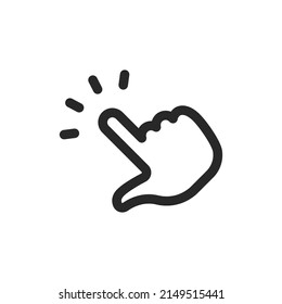 Hand clicking icon. Pictogram vector finger pointer.