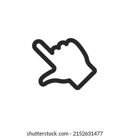 Hand clicking icon. Pictogram vector finger pointer.