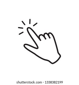 Hand clicking icon. Vector illustration