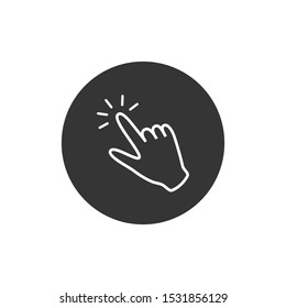 Hand clicking icon. Vector illustration