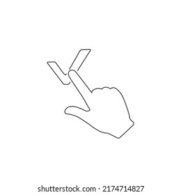 Hand clicking icon. Vector illustration