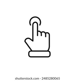 Hand clicking icon vector set collection for web